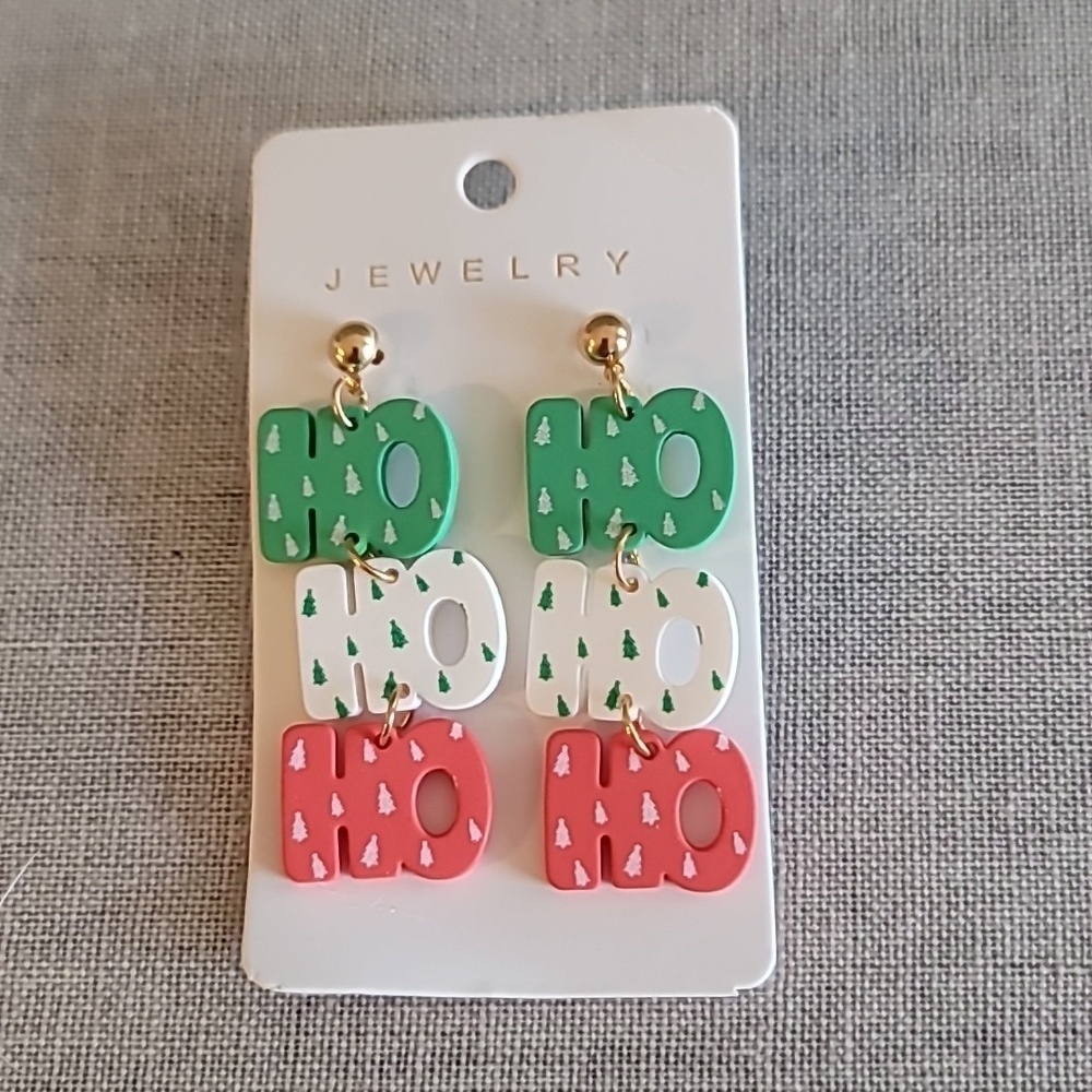 Dangling HO HO HO Earrings